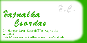 hajnalka csordas business card